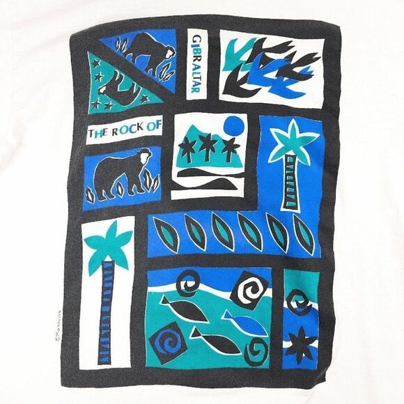 Vintage Christian T Shirt Mens Size Medium White 90s Rock Of Gibraltar - Picture 2 of 7